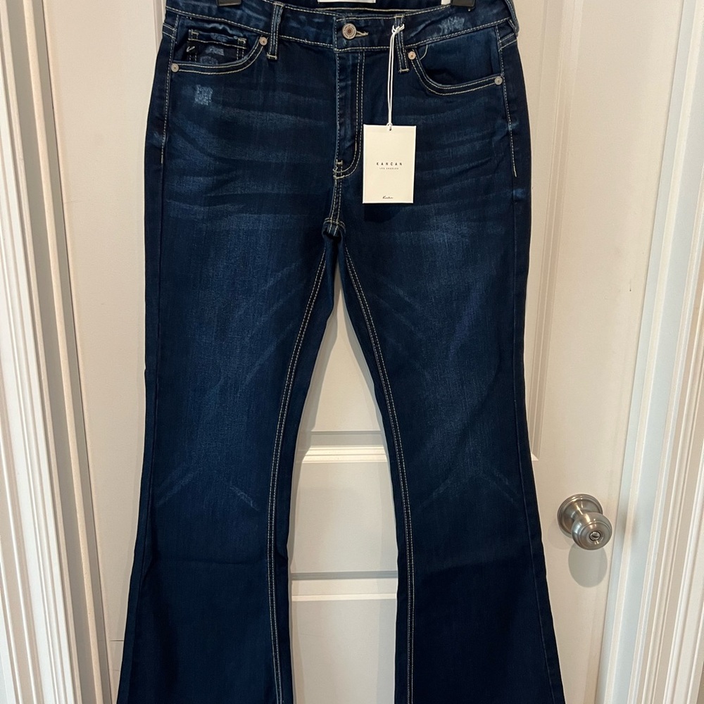 KanCan Dark Blue Flare Jeans